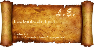 Lautenbach Emil névjegykártya