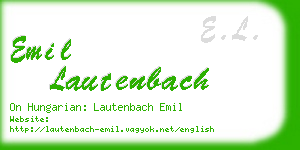 emil lautenbach business card